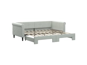 Lit simple 90x190 cm coloris gris