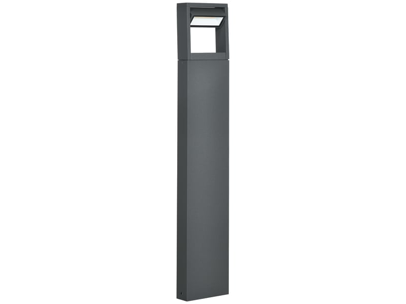  Borne lumineuse de jardin,meulva,16x5x90 cm,led intégrée ip65,aluminium,gris foncé  - Conforama D