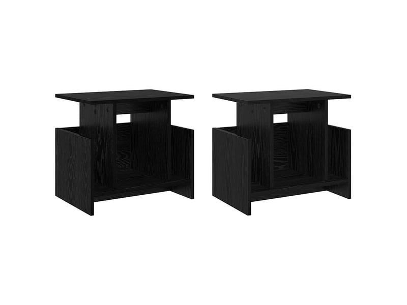  Meuble tv - banc tv - meuble de rangement 2 pcs chêne noir bois d'ingénierie  - Conforama A