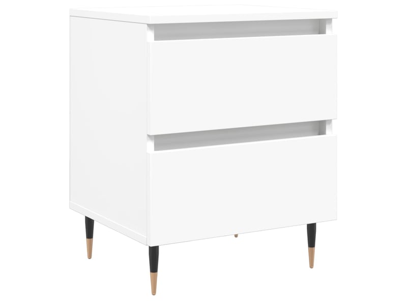 Table de chevet - cabinet de chevet - table de nuit blanc 40x35x50 cm bois d’ingénierie  - Conforama A