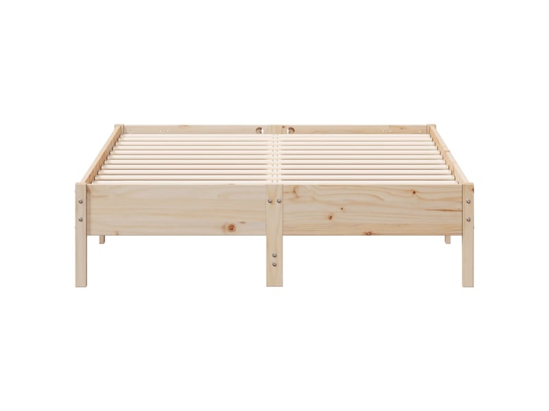  Lit double- lit adulte -  cadre de lit sans matelas 135x190 cm bois de pin massif  - Conforama C