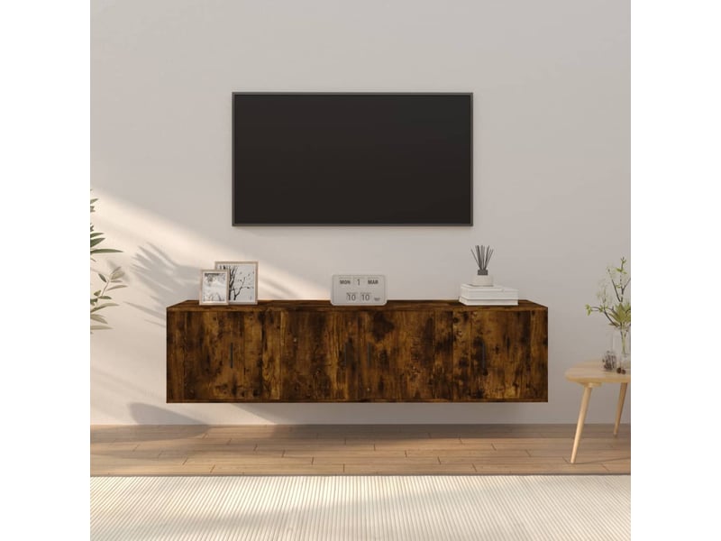  Ensemble de meubles tv 3 pcs chêne fumé bois d'ingénierie shl69167  - Conforama B