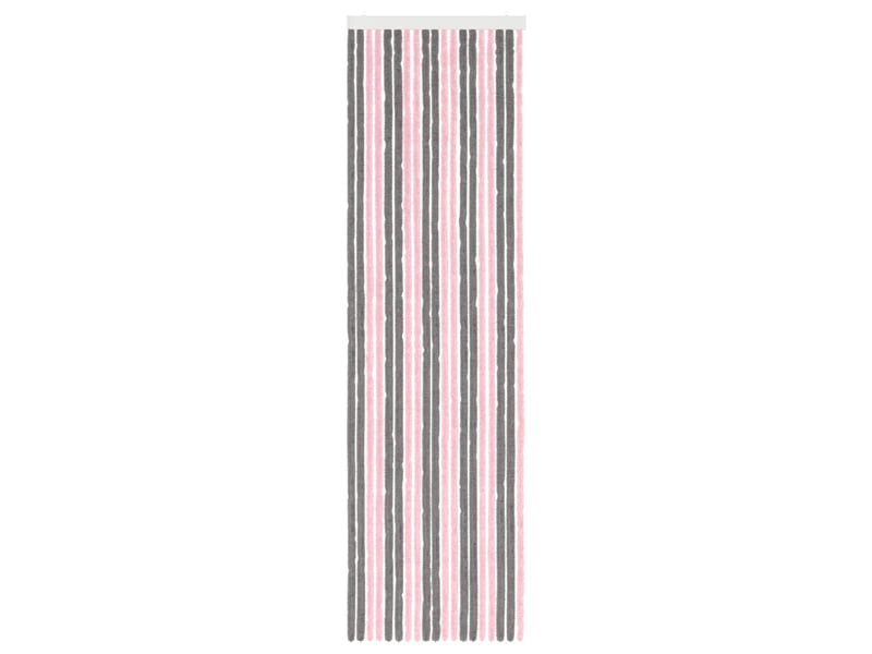  Rideau anti-insectes, moustiquaire en chenille gris argent et rose cf43427  - Conforama C