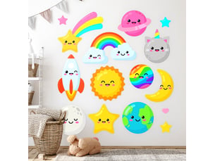 Sticker mural - cosmos arc-en-ciel100x168 cm