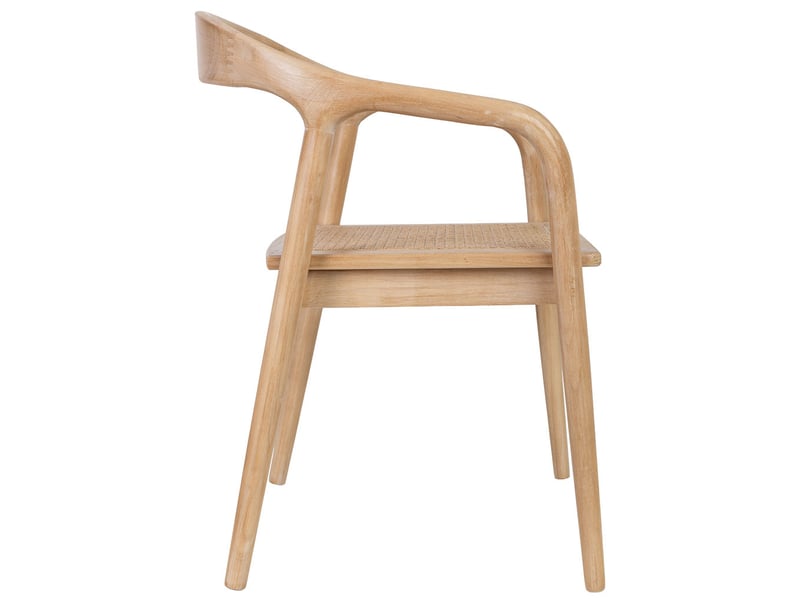  Chaise en bois et rotin marron 58 x 56 x 79 cm (h)  - Conforama E