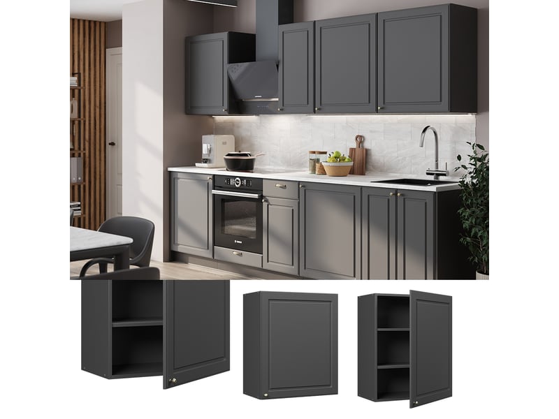  Vicco elément haut de cuisine, anthracite campagne, 60cm  - Conforama C