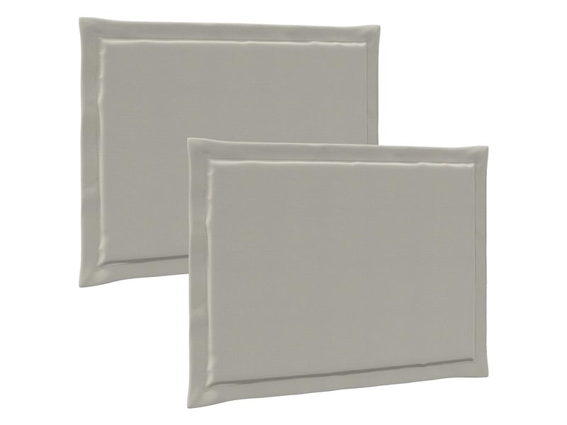  Lot de 2 coussins de siège, coussins d'assise polyester gris clair 47 x 36 x 2 cm cf59760  - Conforama A