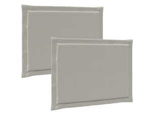 Lot de 2 coussins de siège, coussins d'assise polyester gris clair 47 x 36 x 2 cm cf59760