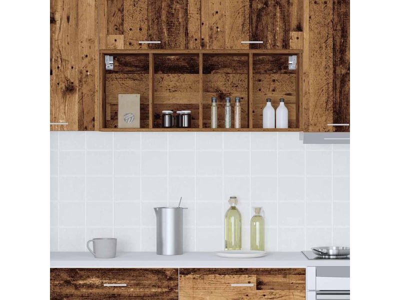  Meuble de rangement cuisine, armoire suspendue bois ancien 40x29,5x100cm  - Conforama D
