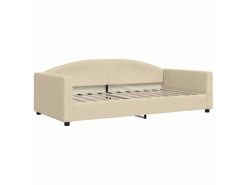  Lit simple- lit adulte -  lit de repos crème 100x200 cm tissu  - Conforama A