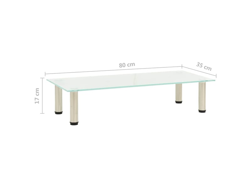  Meuble tv - banc tv - meuble de rangement givré 80x35x17 cm verre trempé  - Conforama E