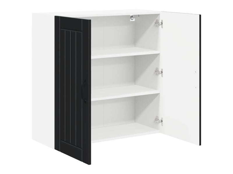 Meuble mural de cuisine, armoire de cuisine noir 80x31x80cm bois d'ingénierie shl5762 - Conforama E