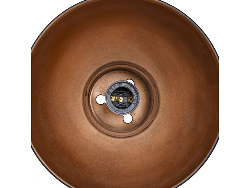 Lampe à suspension industrielle rétro salle à manger 145 x 21 x 21 cm en fer noir 13_0005939  - Conforama E