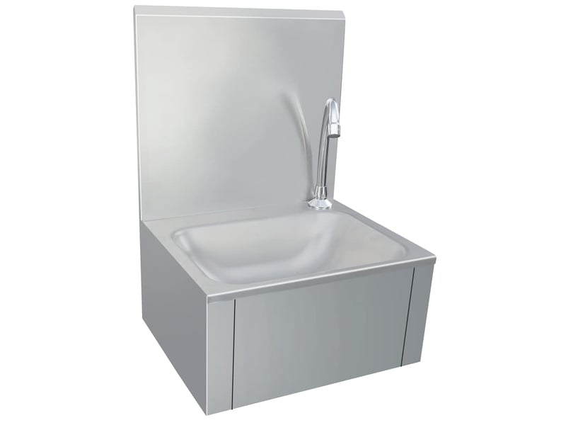  Lavabo de lavage avec robinet et distributeur de savon inox cf65661  - Conforama E