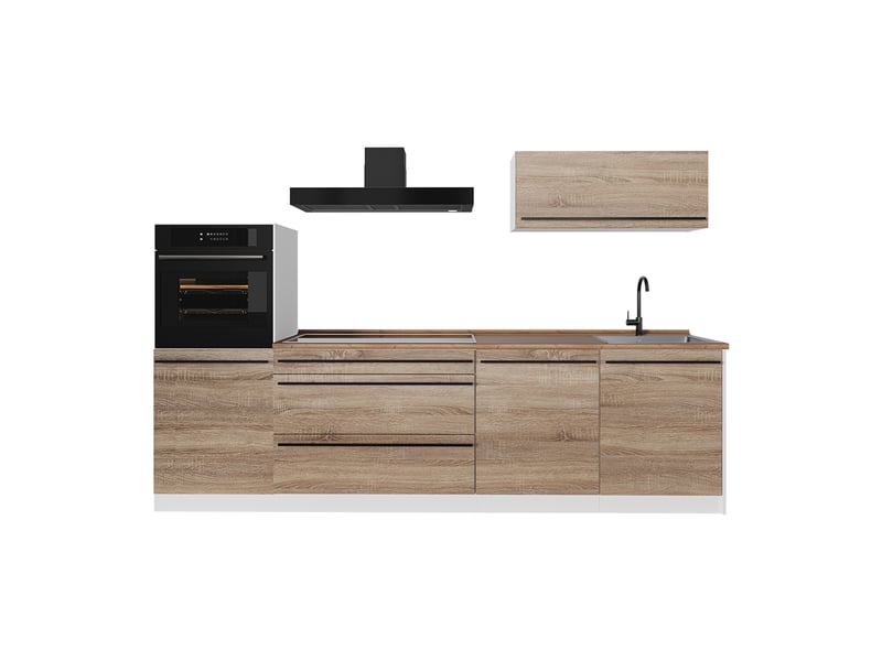  Vicco cuisine, sonomablanc, 280cm sans plan de travail  - Conforama A