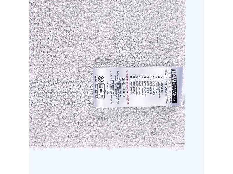 Homescapes tapis de bain long en coton, 40 x 100 cm – blanc BT1562E - Conforama D
