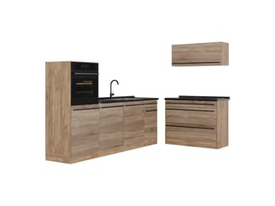 Vicco cuisine, sonomachêne doré, 220cm sans plan de travail