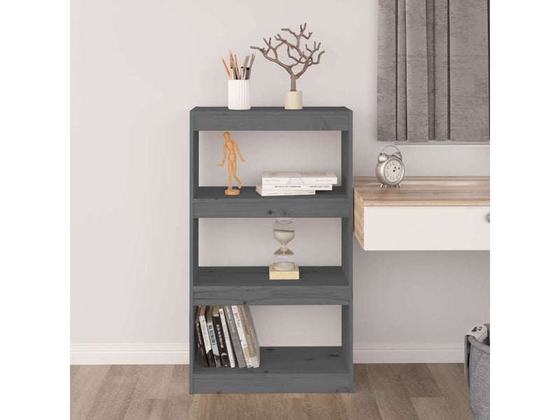  Bibliothèque, séparateur de pièce gris 60x30x103,5 cm pin massif  - Conforama C