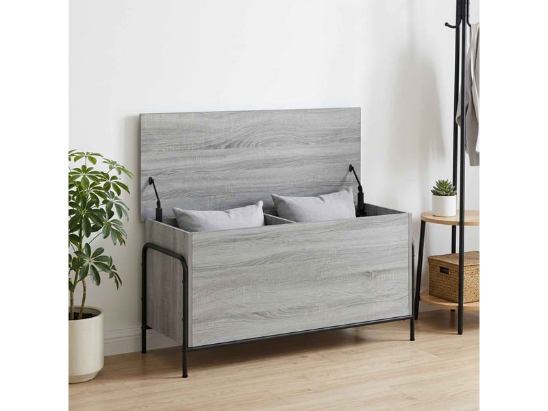 Boîte de rangement, coffre de rangement sonoma gris 80x40x49,5 cm - Conforama B