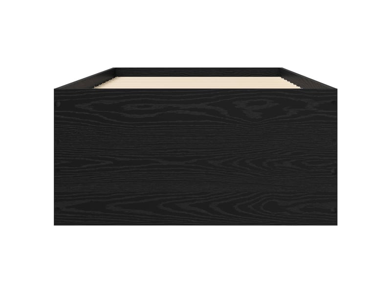 Lit simple- lit adulte -  cadre de lit au sol chêne noir 80 x 200 cm bois d'ingénierie  - Conforama C