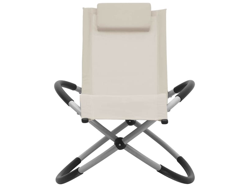  Chaise longue de jardin, chaise d'extérieur pour enfants acier crème cf31793  - Conforama A