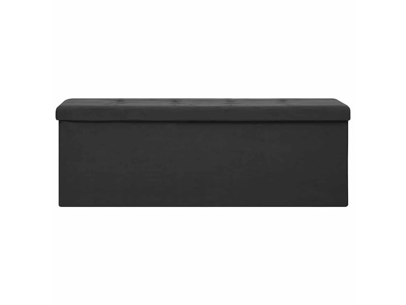  Banc chambre, banc de rangement pliable noir faux lin  - Conforama C