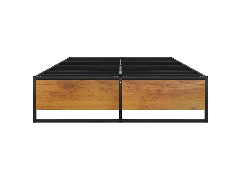  Lit double- lit adulte -  cadre de lit sans matelas noir métal 120x200 cm  - Conforama B