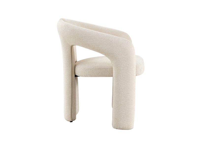 Beja - fauteuil en tissu bouclette beige BEJA-BEI - Conforama C
