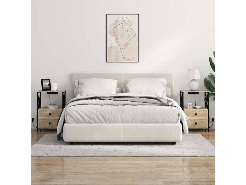  Table de chevet - cabinet de chevet - table de nuit 2 pc chêne sonoma 40 x 31 x 60 cm  - Conforama C