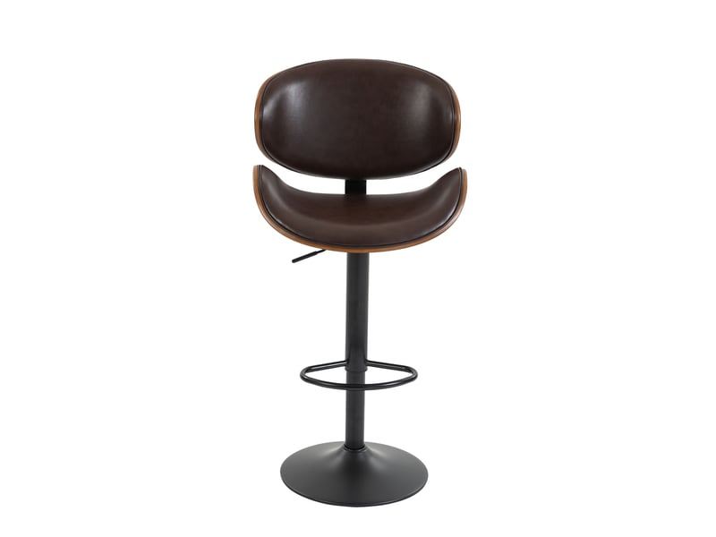  Lot de 2 tabourets de bar réglables et pivotants en similicuir pu marron W3056P455973 - Conforama A