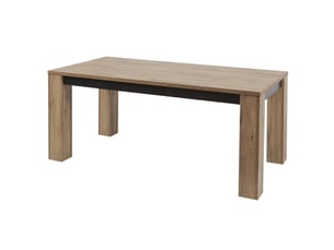 Table allongeable 180230cm aspect chêne miel et noir mat - sélène