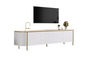 Meuble tv coloris blanc 180 cm   