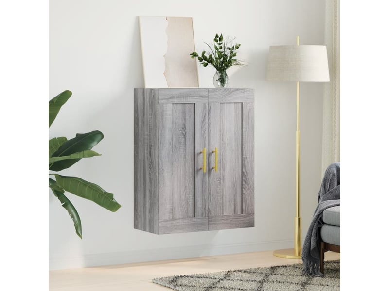 Armoire murale sonoma gris 69,5x34x90 cm bois d'ingénierie  - Conforama C
