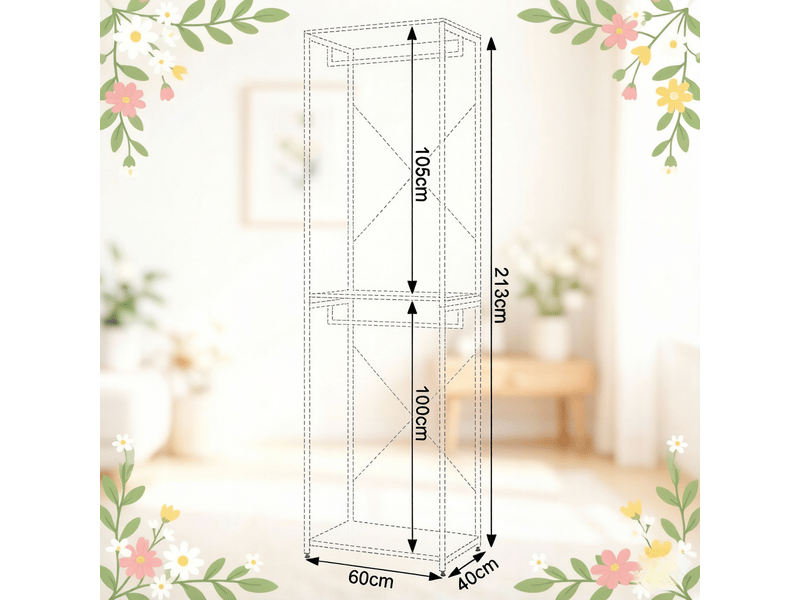  Penderie ouverte au design épuré, portant à vêtements, rangement ouvert  - Conforama C