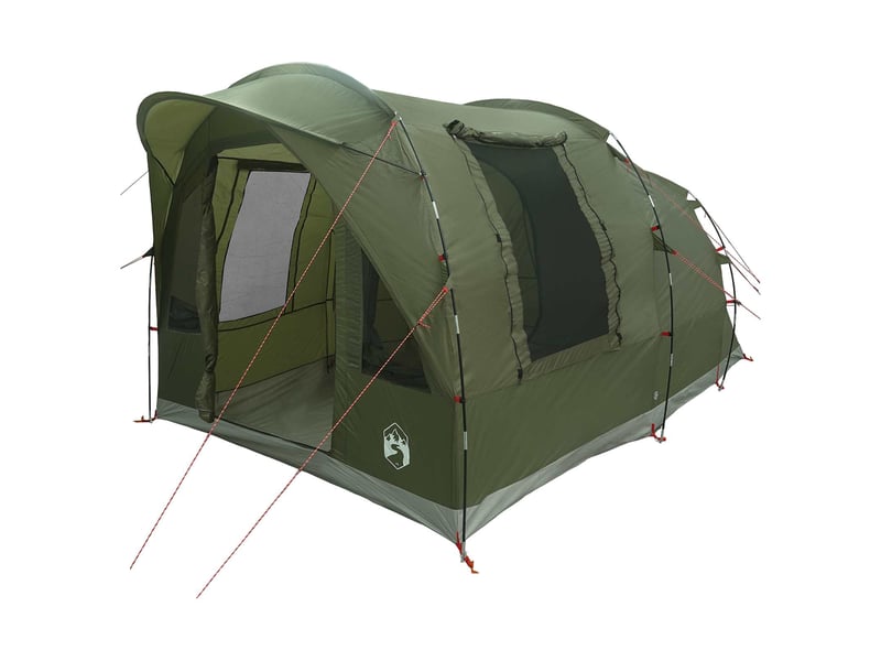  Tente tunnel, tente de camping 3 personne vert olive polyester et acier  - Conforama A