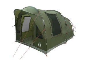 Tente tunnel, tente de camping 3 personne vert olive polyester et acier