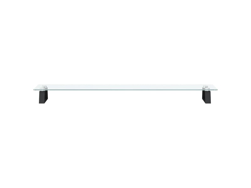  Support de moniteur table meuble bureau 100 x 20 x 8 cm verre trempé et métal noir 02_0044824  - Conforama B