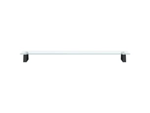 Support de moniteur table meuble bureau 100 x 20 x 8 cm verre trempé et métal noir 02_0044824