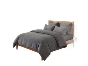 Parure de lit 240x260 cm gaze de coton - coton 57 fils charbon