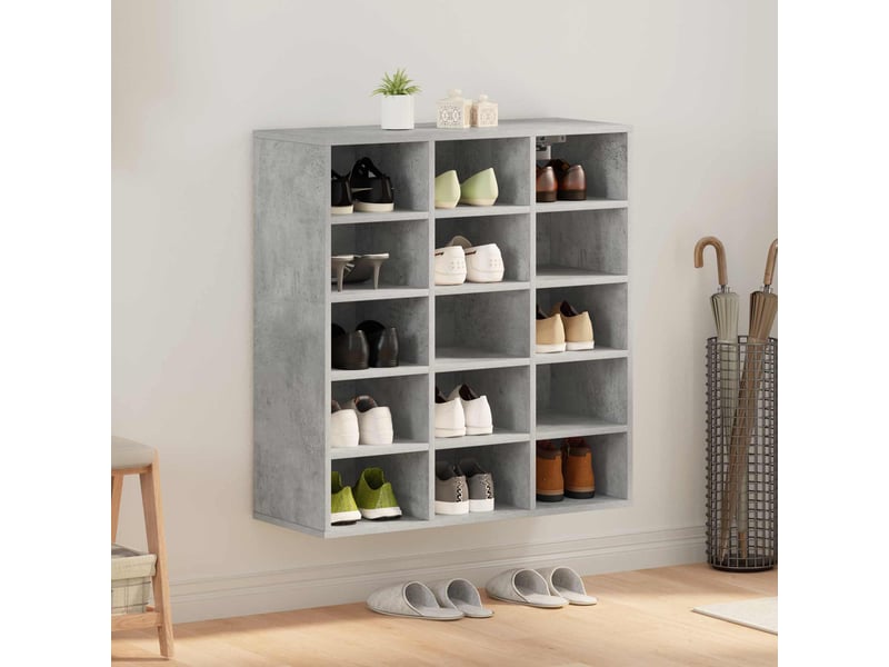  Meuble à chaussure, cabinet à chaussures 77,5x30x83,5 cm bois d'ingénierie shl5638  - Conforama B