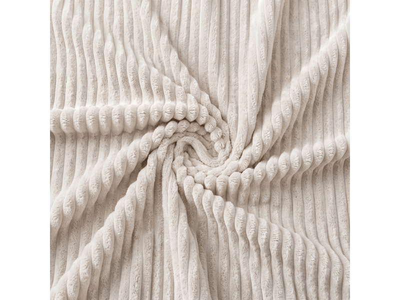  Module angle droit déhoussable pour canapé modulable velours côtelé 90x90 cm blanc cassé  - Conforama D