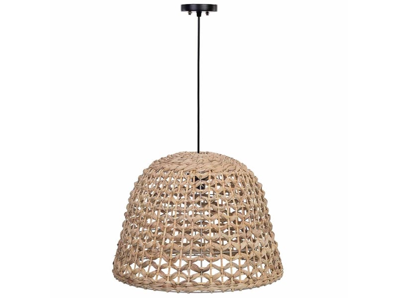  Lampe de plafond en fibre naturelle marron d 35x 25h cm  - Conforama B