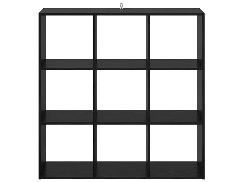  Bibliothèque, meuble de rangement salon chêne noir 102 x 32 x 102 cm  - Conforama D