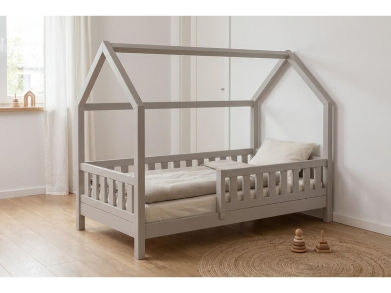  Yappytrygg - lit cabane 160x80 cm - gris 4754010385935 - Conforama B