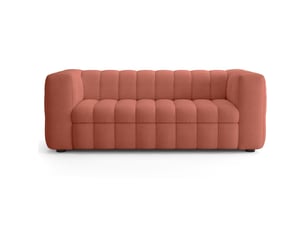 Canapé droit convertible HOMIFAB Cester 3 places Tissu rose