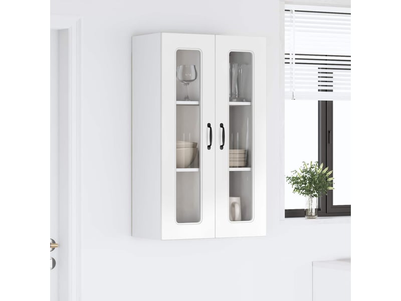  Meuble mural de cuisine | armoire de cuisine blanc brillant shl9485  - Conforama D