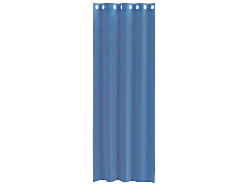  Lot de 2 rideaux en voile, voilages avec œillets bleu royal cf44351  - Conforama D