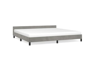 Lit 2 places 200x200 cm coloris gris