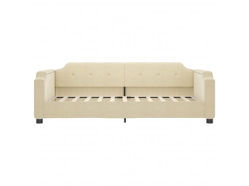  Lit simple- lit adulte -  lit de repos crème 100x200 cm tissu  - Conforama B