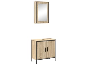 Ensemble de mobilier de salle de bain 2 pc marron cf64165